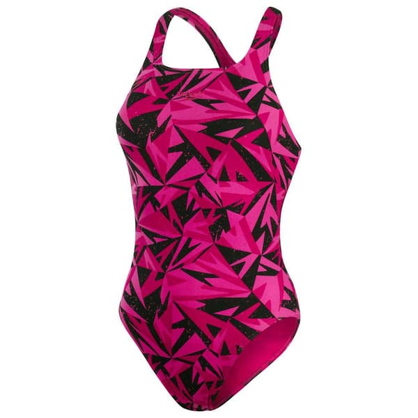 Speedo Baddräkt Hyperbool Allover Medalist Eco Endurance+ Rosa UK 38 Kvinna
