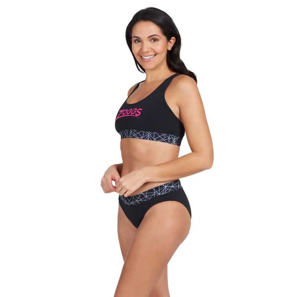 Zoggs Badedragt Actionback 2 Piece Sort 36 Kvinde