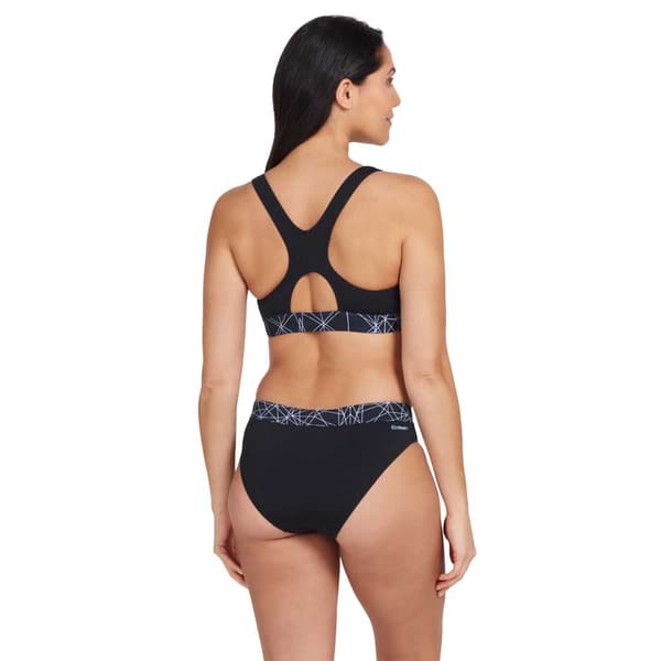 Zoggs Badedragt Actionback 2 Piece Sort 36 Kvinde
