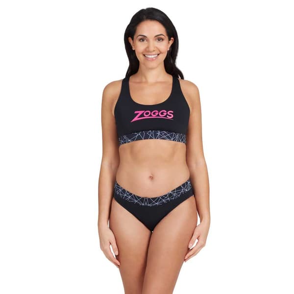 Zoggs Badedragt Actionback 2 Piece Sort 36 Kvinde