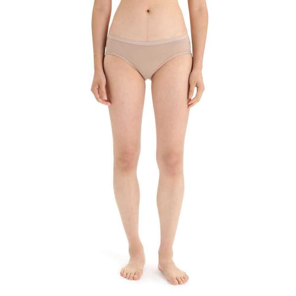 Icebreaker Bikini Bund Siren Hipkini Beige L Kvinde