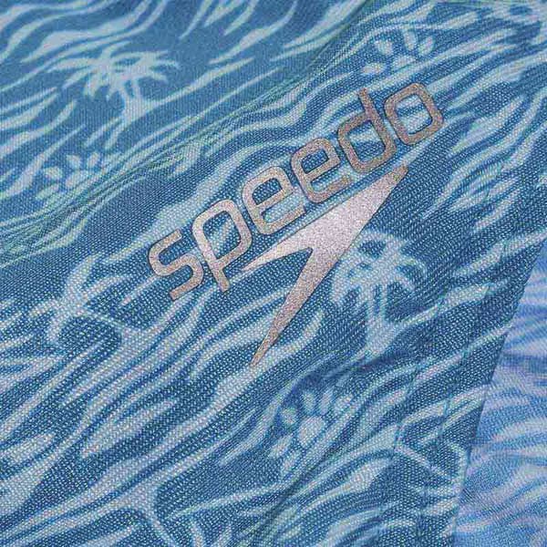 Speedo Badedragt Allover Lattice-back Blå UK 38 Kvinde