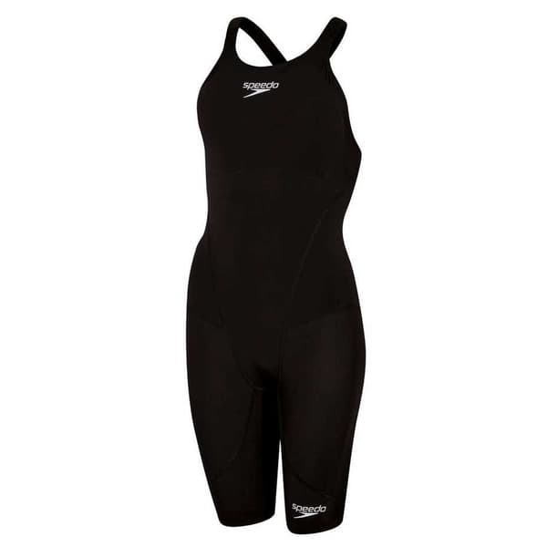 Speedo Öppna Tillbaka Konkurrens Baddräkt Fastskin Lzr Ignite Kneeskin Svart UK 20 Kvinna