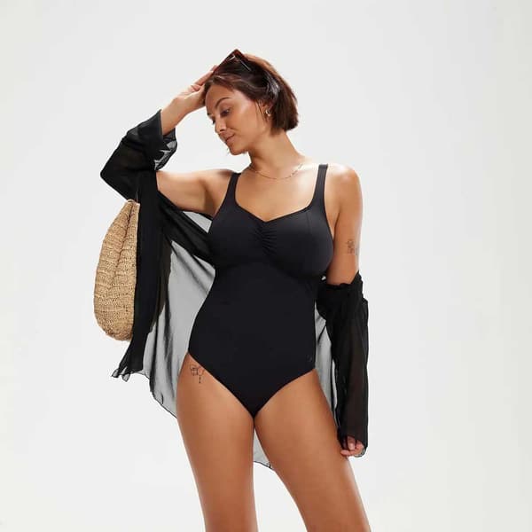 Speedo Mastectomy Pocketing Badedragt Shaping Aquanite Sort UK 36 Kvinde