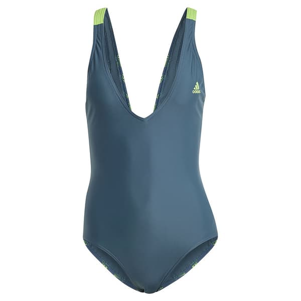 Adidas Badedragt 3 Stripes Blå 36 Kvinde