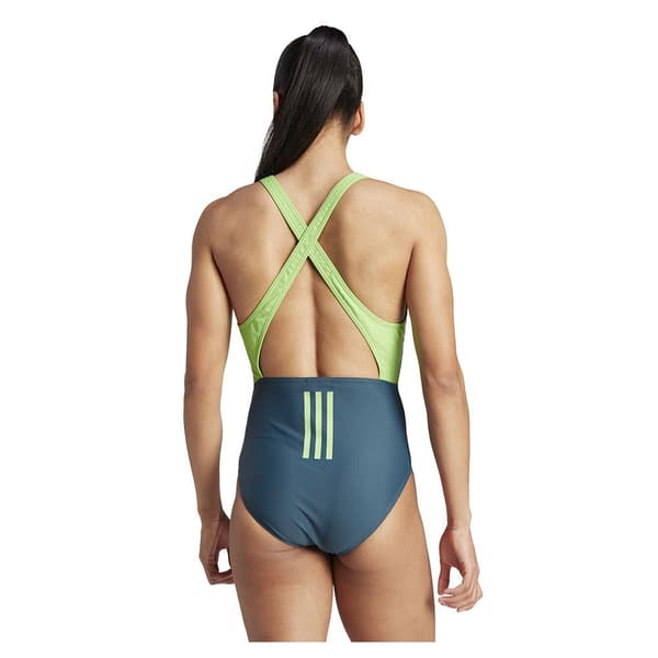 Adidas Badedragt 3 Stripes Blå 36 Kvinde