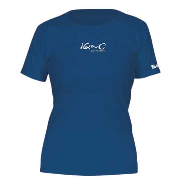 Iq-uv Kortärmad T-shirt Kvinna Uv 300 Loose Fit Blå XL