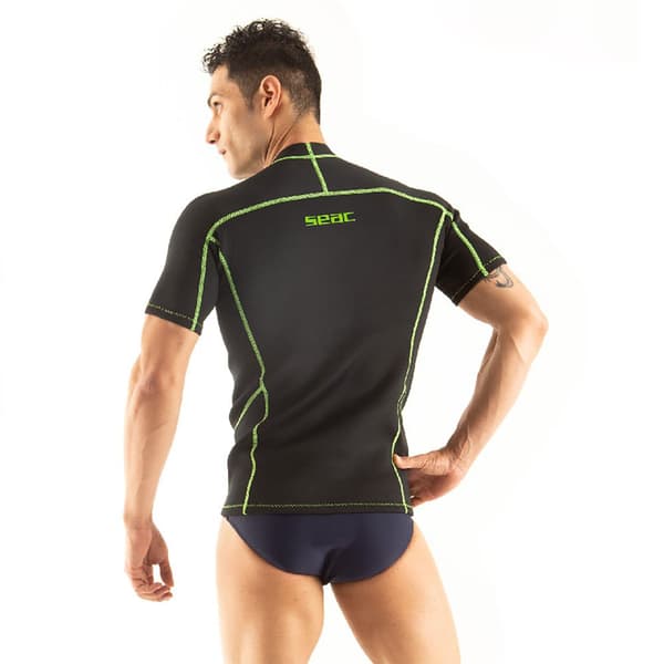 Seacsub Kort Ärm T-shirt Fit 2 Mm Svart L