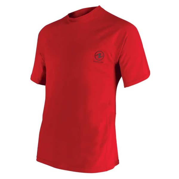 Aqualung Kort Ärm T-shirt Rash Guard Xscape Röd 3XL