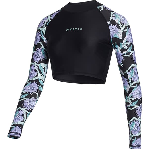 Mystic Uv Långärmad T-shirt Jayde Crop Rashvest Blå,Svart L