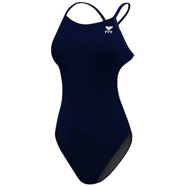 Tyr Badedragt Durafast Elite Solid Cutoutfit Blå 32 Kvinde