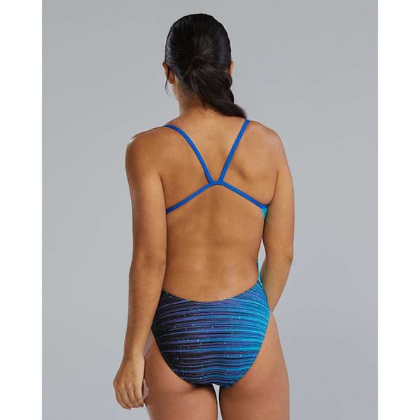 Tyr Badedragt Durafast Elite Cutoutfit Speedwarp Blå 36 Kvinde