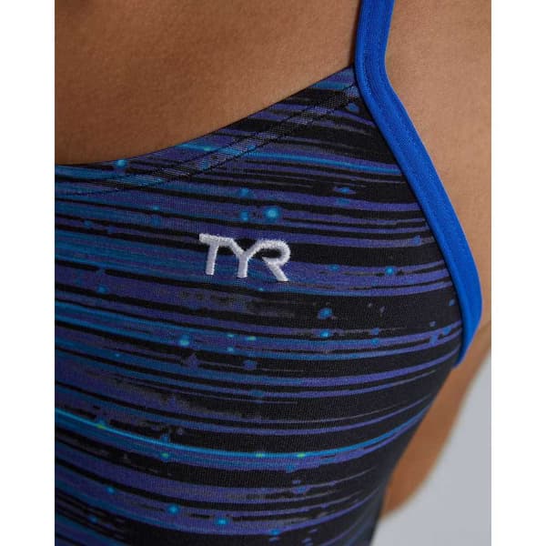 Tyr Badedragt Durafast Elite Cutoutfit Speedwarp Blå 36 Kvinde