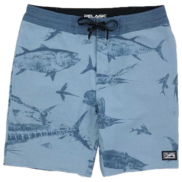 Pelagic Baddräkt Deep Drop Gyotaku Blå 38 Man