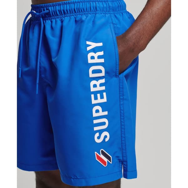 Superdry Svøm Kort Code Applque 19inch Blå M Mand