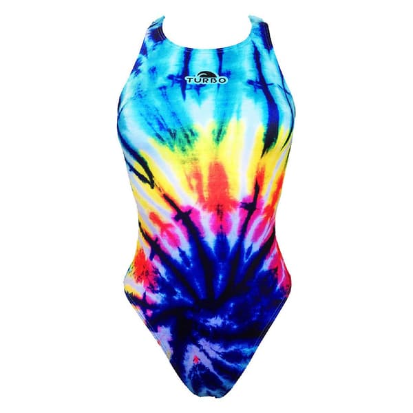 Turbo Uimapuku Wide Strap Swirl Sininen 3XL Nainen