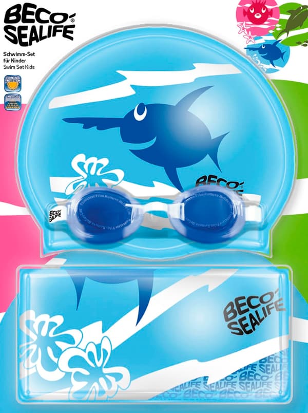 Swimming set SEALIFE: googles + cap + bag for child 96054 6 blue