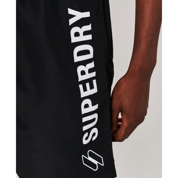 Superdry Svøm Kort Code Applque 19inch Sort S Mand