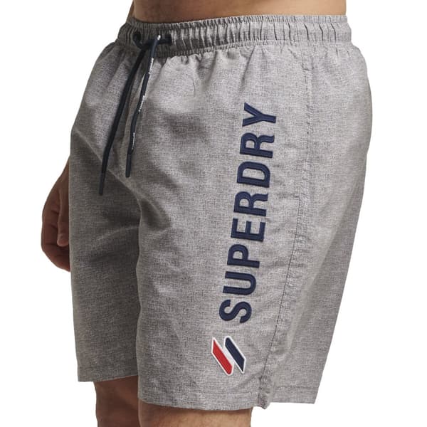Superdry Simma Kort Code Applque 19inch Grå S Man