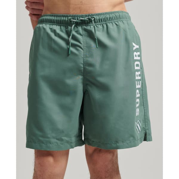Superdry Simma Kort Code Applque 19inch Grönt M Man