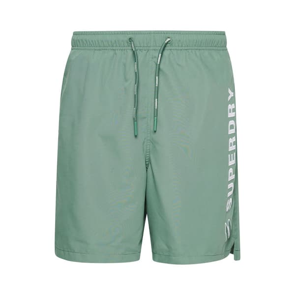Superdry Simma Kort Code Applque 19inch Grönt S Man