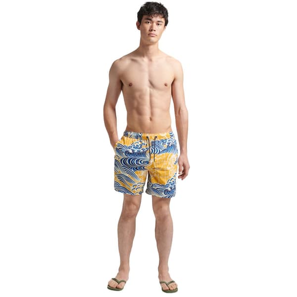 Superdry Uimahousut Vintage Hawaiian Keltainen,Sininen S Mies