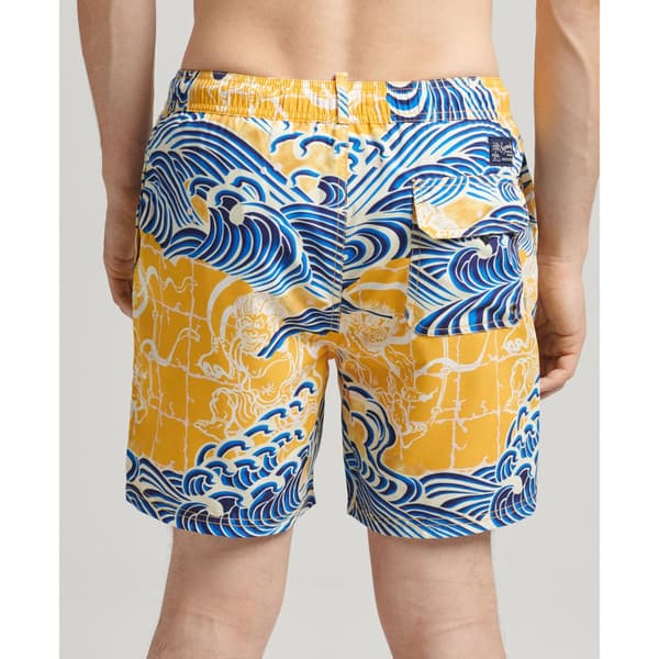 Superdry Uimahousut Vintage Hawaiian Keltainen,Sininen S Mies
