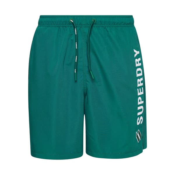 Superdry Svøm Kort Code Applque 19inch Grøn S Mand