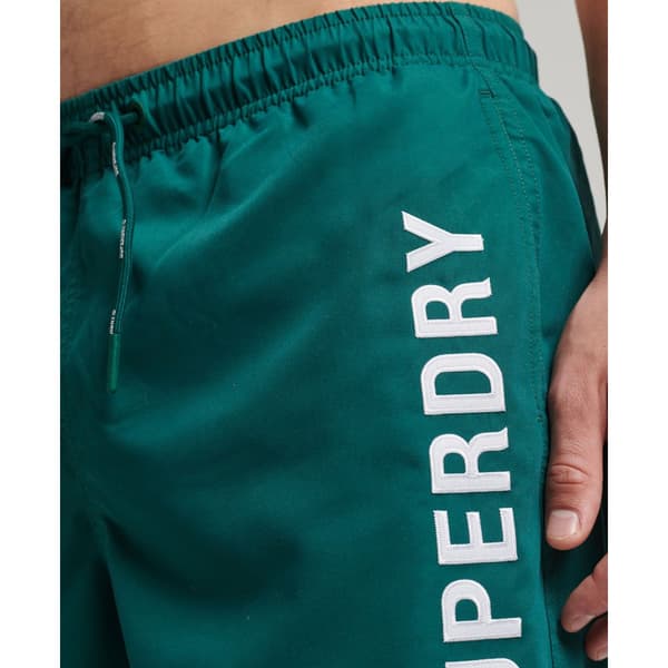 Superdry Svøm Kort Code Applque 19inch Grøn S Mand