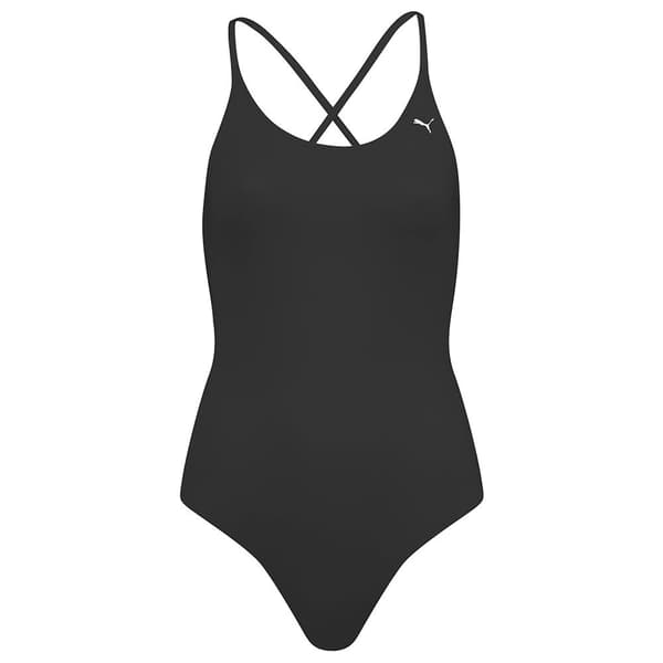 Puma Baddräkt V Neck Svart M Kvinna