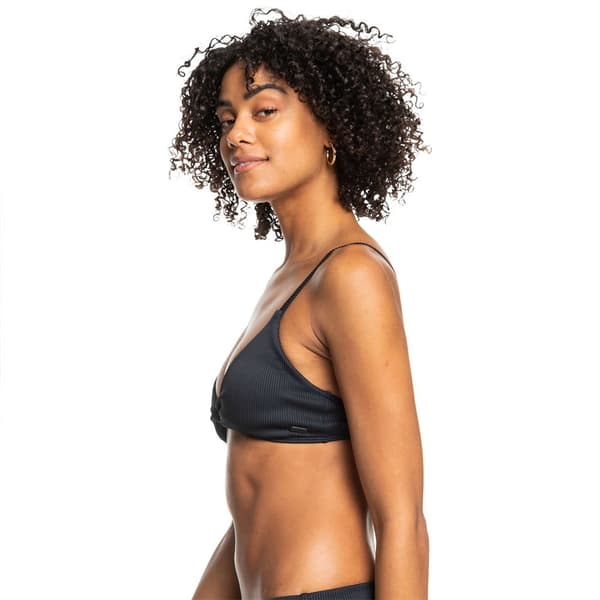Roxy Bikinitop Rib Love The Surf Knot Sort M Kvinde