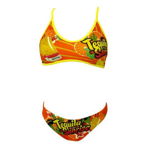 Turbo Tynd Bikini Med Rem Tequilla Sunrise Gul,Orange L Kvinde