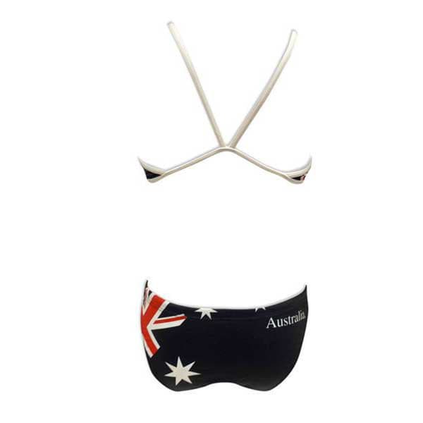 Turbo Flag Tynd Rem Bikini Australia Sort 7-8 Years Dreng