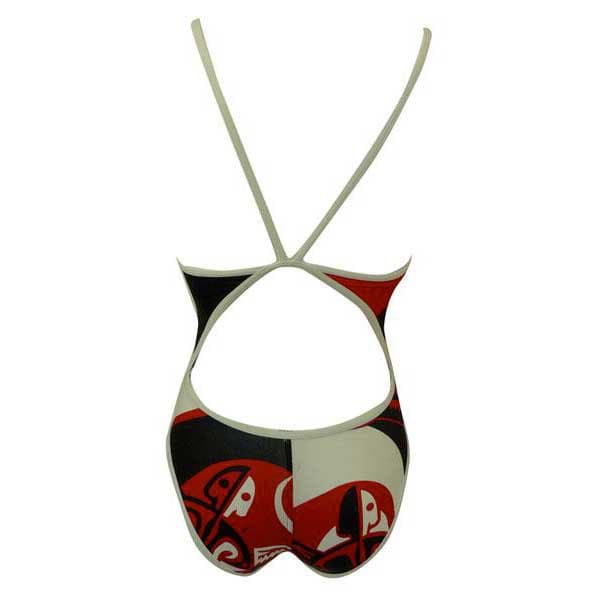 Turbo Badedragt Maori Skin Tattoo Rød,Sort 5XL Kvinde