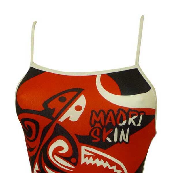 Turbo Badedragt Maori Skin Tattoo Rød,Sort 5XL Kvinde
