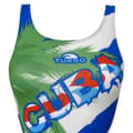 Miniatyrbillede 2 af 4: Turbo Badedragt Cuba Palmera Grøn,Blå XL Kvinde