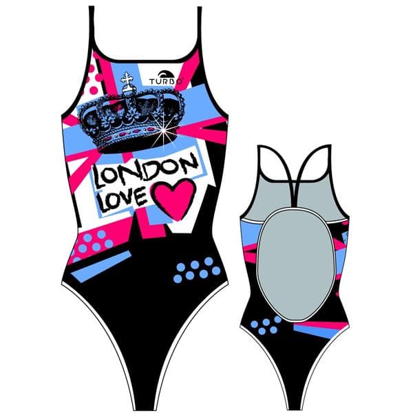 Turbo Badedragt London Love Flerfarvet XL Kvinde