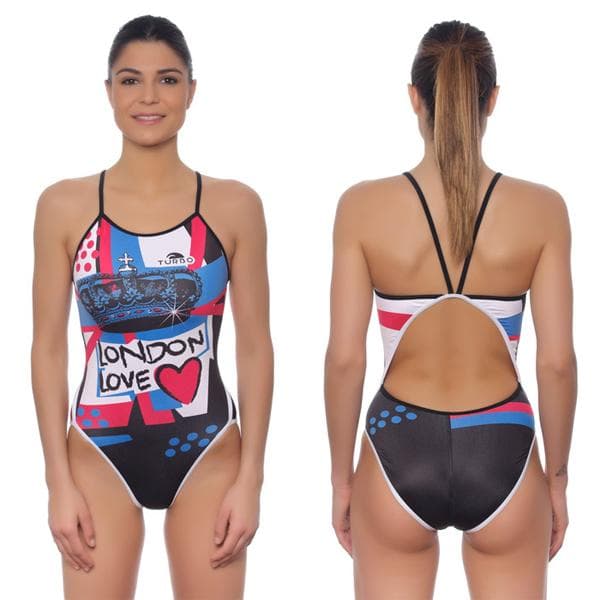 Turbo Badedragt London Love Flerfarvet XL Kvinde