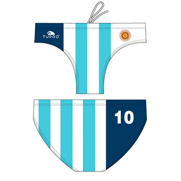 Turbo Svømning Kort Argentina Hvid,Blå 3XL Mand