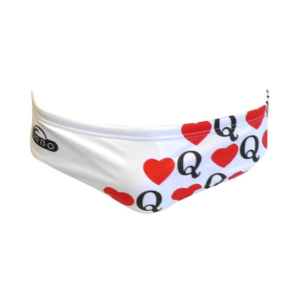 Turbo Uimahousut Heart Queen Valkoinen 2XL Mies