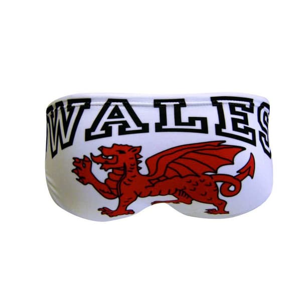 Turbo Svømning Kort Wales Dragon Hvid 4XL Mand