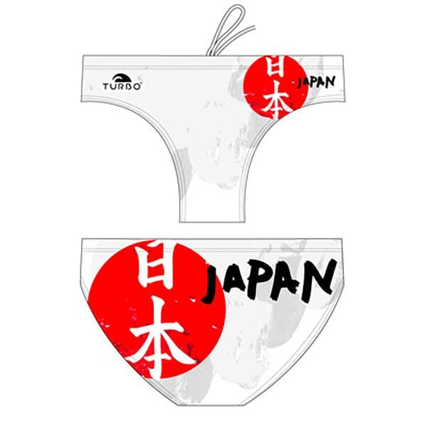 Turbo Svømning Kort Japan Flag Waterpolo Hvid M Mand