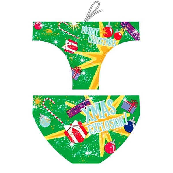 Turbo Uimahousut Christmas Explotion Waterpolo Vihreä XL Mies