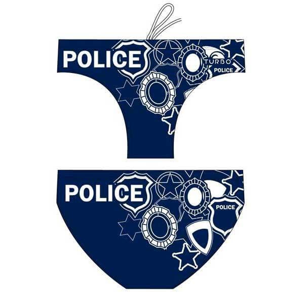 Turbo Simning Kalsonger Police Vit,Blå L Man