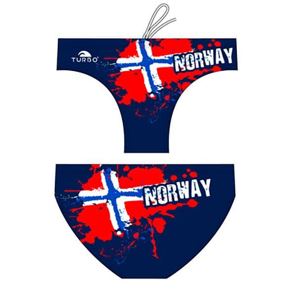 Turbo Svømning Kort New Norway Blå 4XL Mand