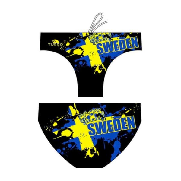 Turbo Svømning Kort Sweden Crown Blå,Sort 3XL Mand