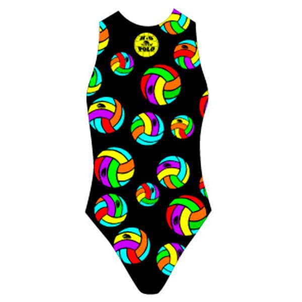 Turbo Badedragt Multi Ball 06 Sort XL Kvinde