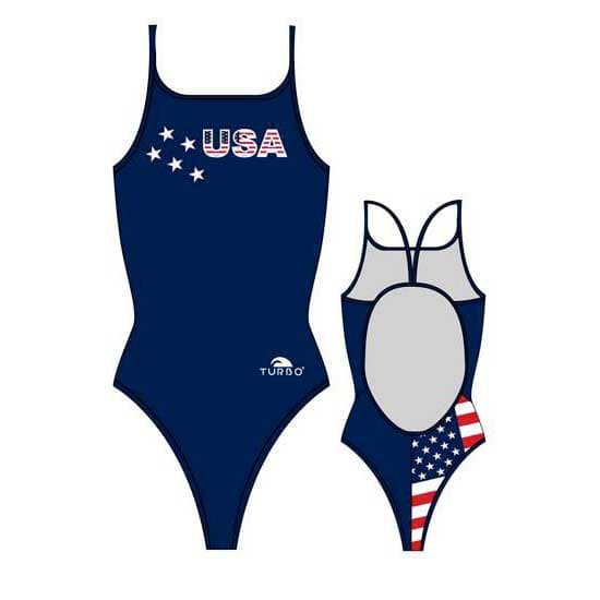 Turbo Badedragt Usa Blå L Kvinde