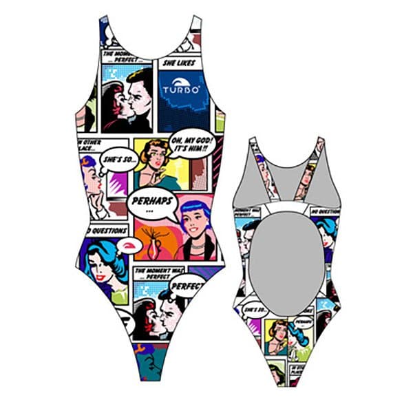 Turbo Badedragt Comic Pro Resist Flerfarvet 3XL Kvinde