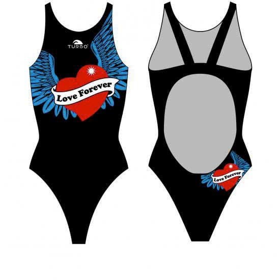 Turbo Uimapuku Love Forever Pro Resist Musta XL Nainen